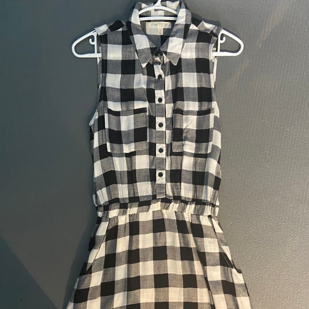 Checkered Black-Grey-White Dress - NWOT - W/Pocket